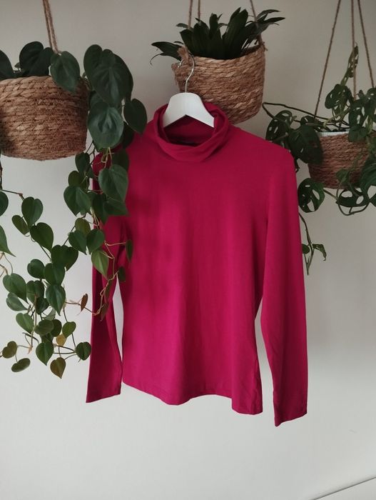 Bluzka golf amarantowy, basic r.M 38 Gerry Weber