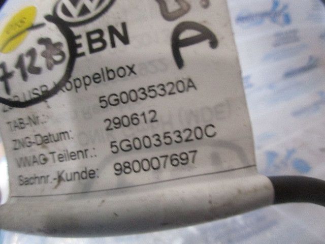 Módulo USB / AUX / IPOD VOLKSWAGEN Golf VII (5G1, BQ1, BE1, BE2)