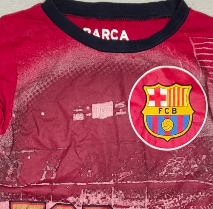 S) BARCELONA F.C  oryginalna koszulka długi rękaw Roz.146cm