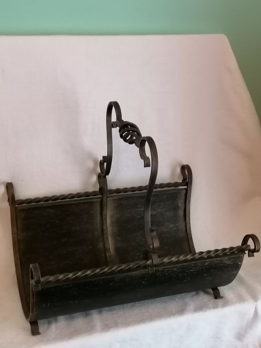 Cesta para lenha ferro forjado