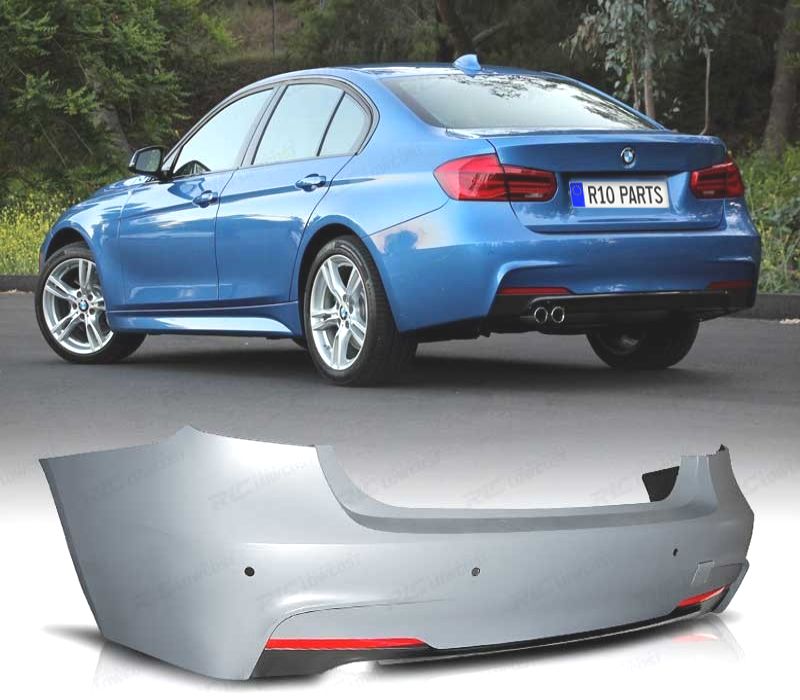 PARA-CHOQUES TRASEIRO BMW F30 LOOK M PDC DUPLA SAÍDA DE ESCAPE