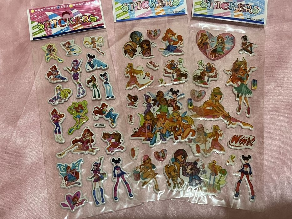 Вінкс наклейки наліпки winx barbie принцеси стікери bratz
