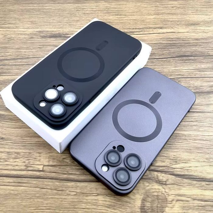 Capa para iPhone 15 Pro Max – Azul Escuro/Rosa/Preta