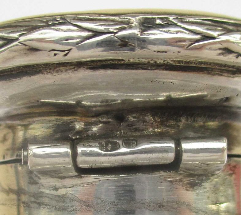 Antigo tinteiro em cristal e prata Portuguesa séc. XIX/XX