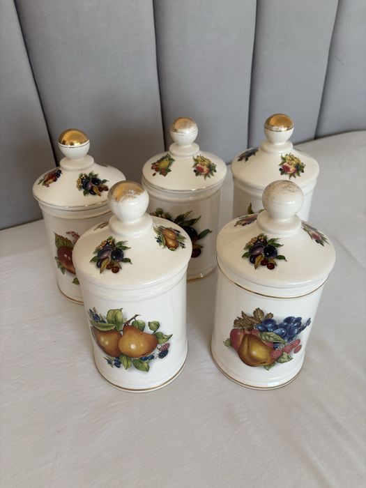 Conjunto 5 potes com tampa