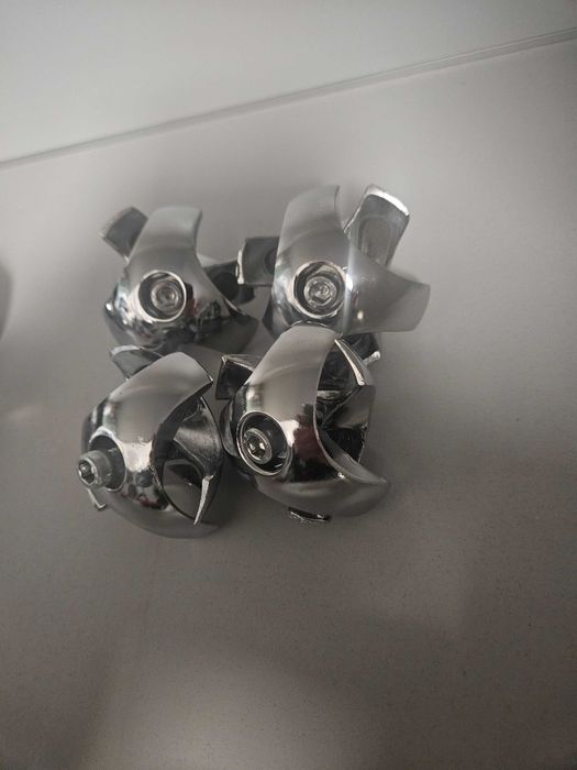 30szt Złącze dwukierunkowe trzykierunkowe do rur chromowane fi25