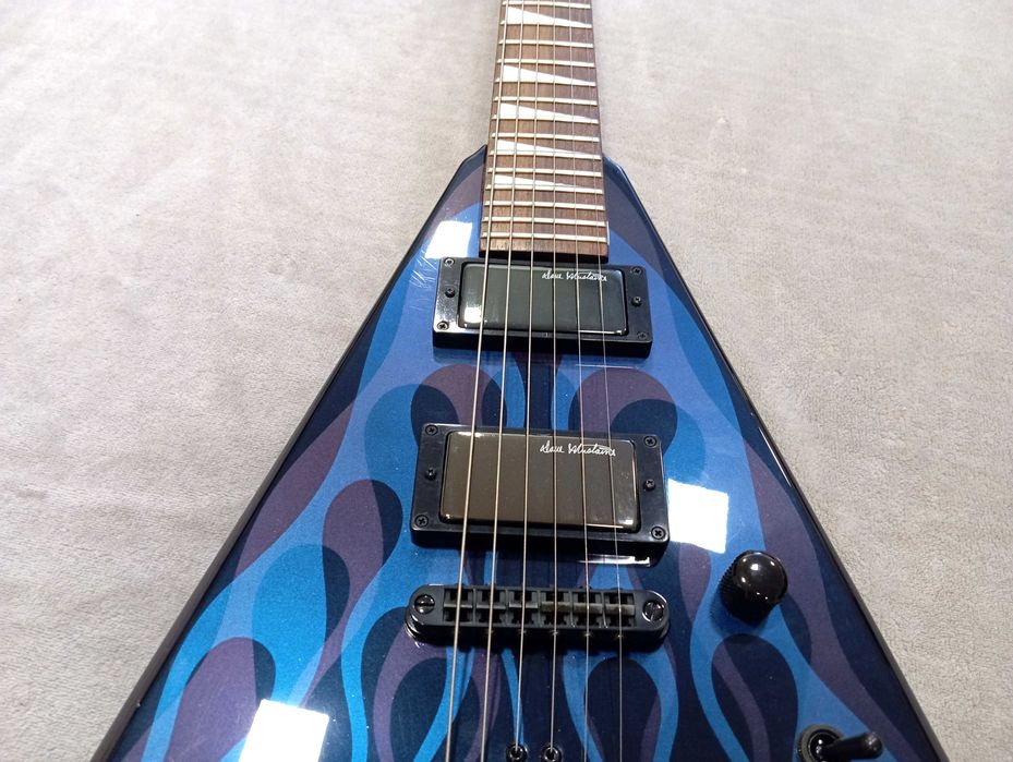 Gitara Jackson King V KVX10 Limited Edition 1997 - Blue Ghost Flames