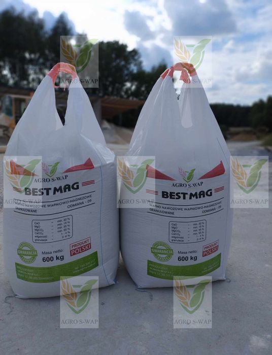 Wapno nawozowe granulowane magnezowe węglanowe czarna kreda PRODUCENT