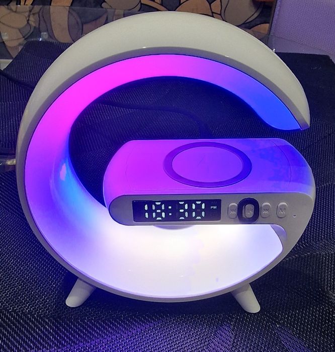 Бездротова зарядка / нічник / будильник