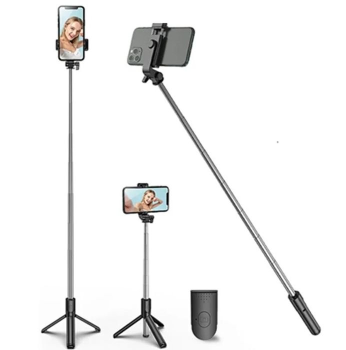 Selfie stick c/ tripe e bluetooth- novos