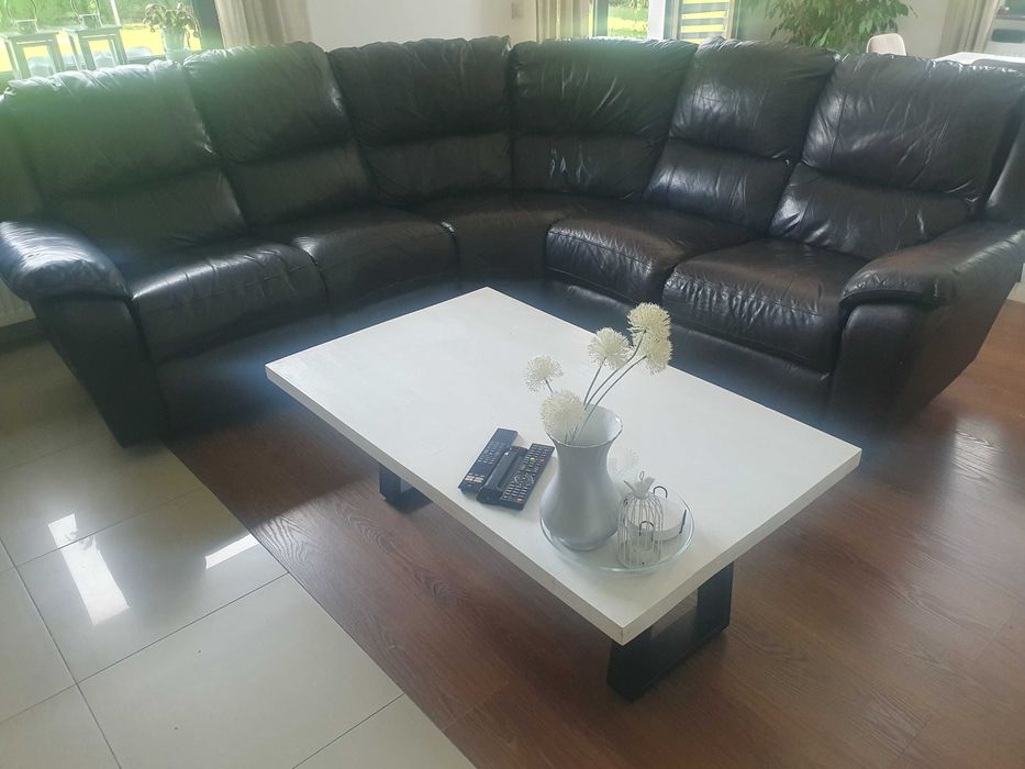 Mega Okazja ! Elegancki i stylowy narożnik skórzany z funkcją relax