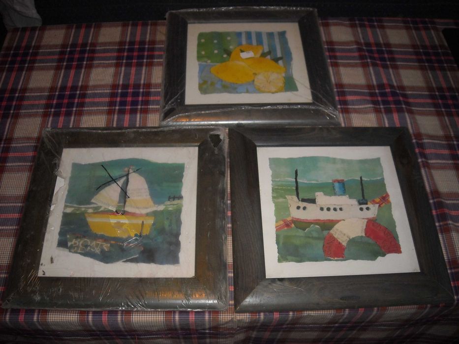 Quadros rusticos praia vintage Novos
