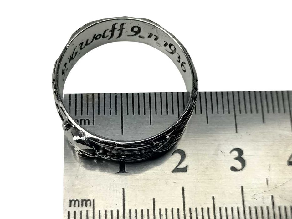 Перстень печатка кольцо череп с гравировкой