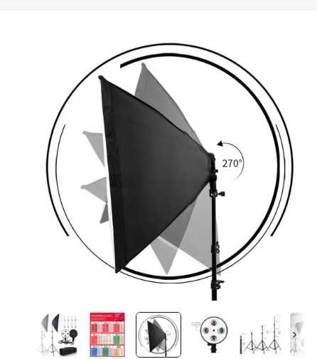 комплект софтбокса 50x70 см, , база для комплекта для фотостудії