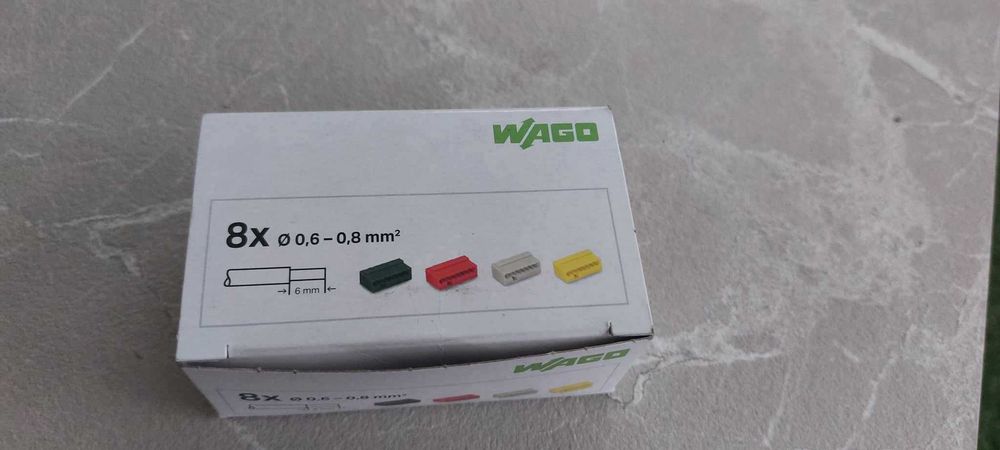 Szybkozłączka do puszek MIKRO  0,6‑0,8mm2 jasnoszara 243‑308 /50szt./