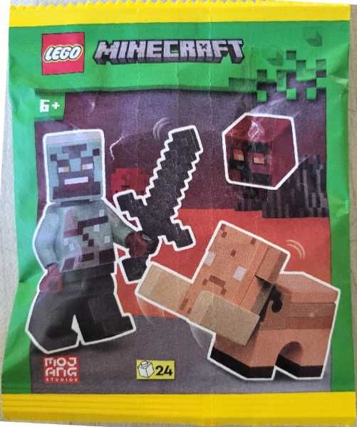 Lego Minecraft Orc Warrior with Baby Hoglin and Magma Cube paper bag