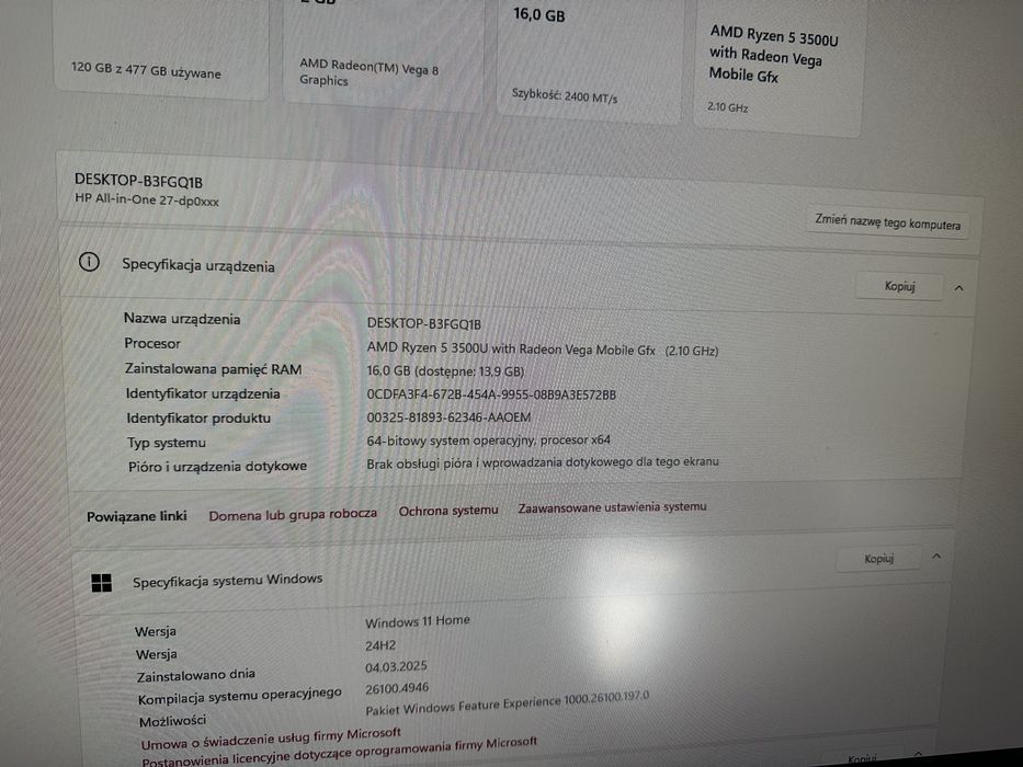 Komputer HP w bardzo dobrym stanie