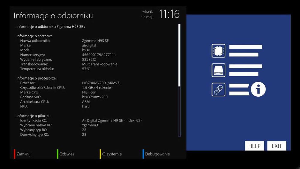 Zgemma H9S.SE 4K (Multiboot; 16GB Flash; Wi-Fi)