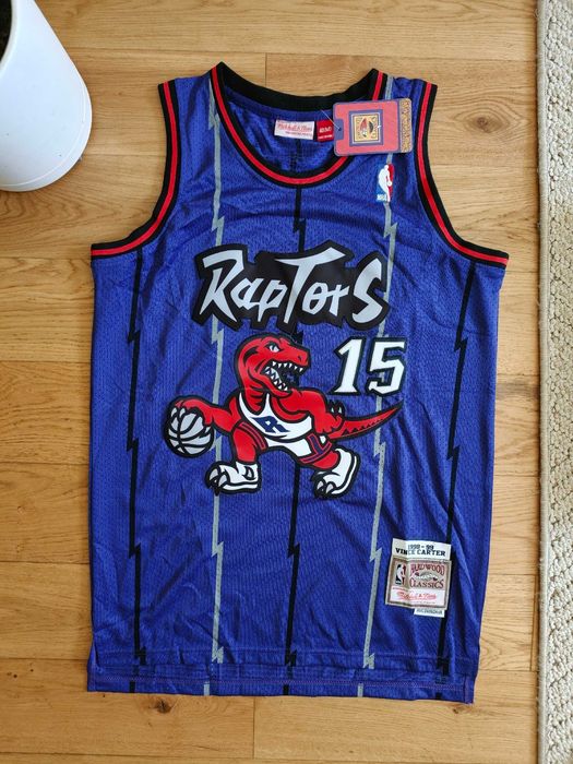 Vince Carter jersey Toronto raptors koszulka koszykarska nowa Mitchell ness M sportowa koszykarska fioletowa czerwona