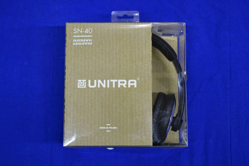 Słuchawki nauszne UNITRA SN-40 z mikrofonem - oryginał -
