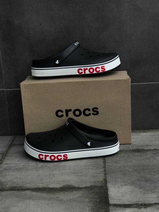 Повседневные Crocs мужские Black\White распродажа! Легкие Крокс Хит!