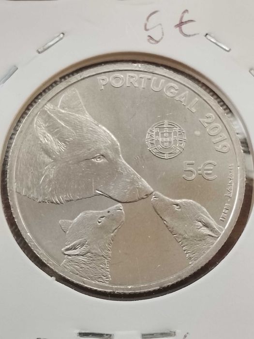Moeda de 5€ de 2019 - Lobo Ibérico