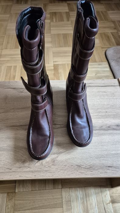 Botki damskie Ecco, kolor kawa, rozm. 40