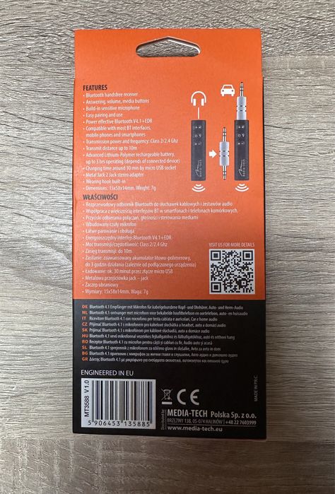 media-tech odbiornik Bluetooth