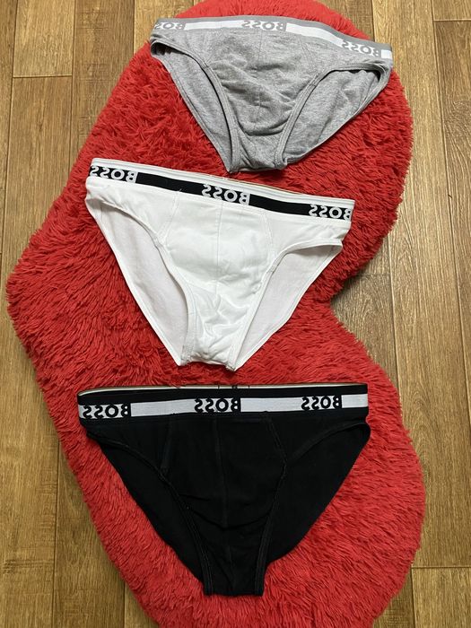 Труси BOSS 3-Pack Brief Power White/Grey/Black, S, 44