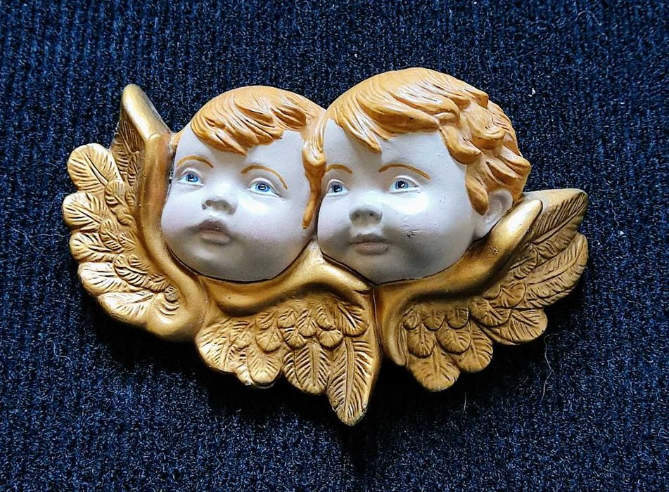 Artesanato português anjos em gesso pintados à mão