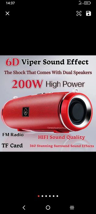 Bluetooth Speaker, 200W, High Power, Outdoor Audio, Surround64284407687810121