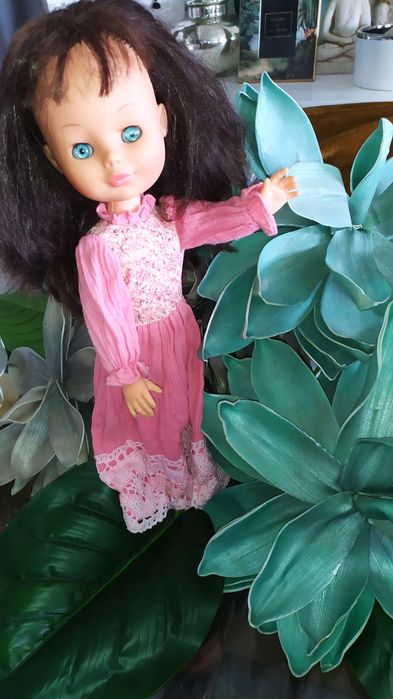 Boneca antiga EFFE anos 60+ vestido e sapatos nancy ibicenca anos 70