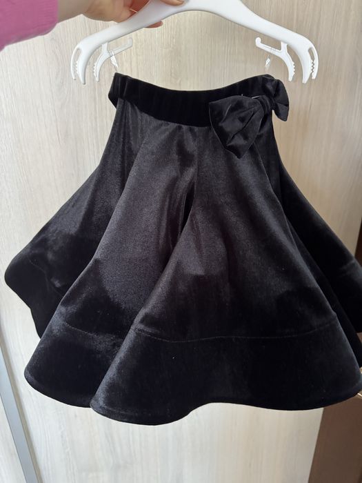 Сукня бейсик чорна велюр, бейсік, боді і юбка, турнірна сукня