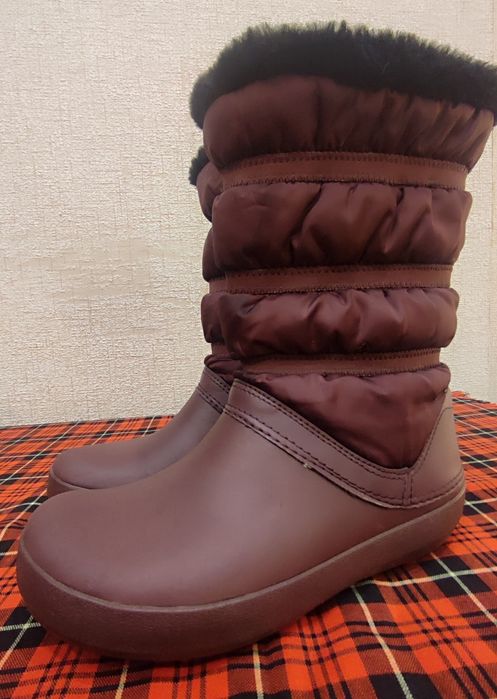 Crocs w6 сапоги чоботи жіночі зимові