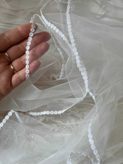 Свадебная фата, Весільна фата двух слойная, 2-х двухуровневая