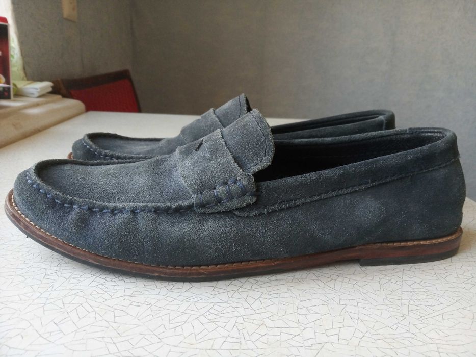 Кожаные туфли лоферы Clarks, размер 41EU, стелька 255 мм