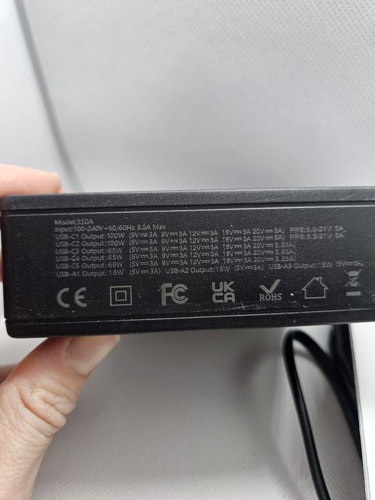 Nowa ładowarka USB-C 440W – 8 portów | PD 100W | wtyczka UK