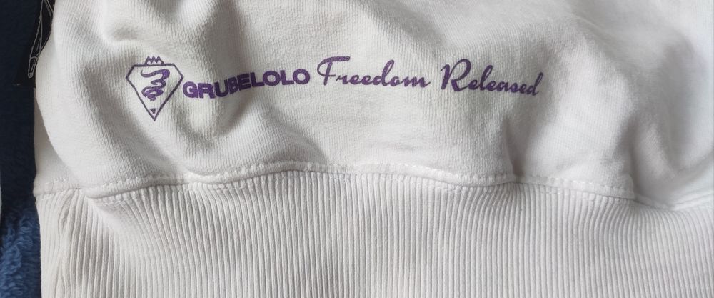 Bluza kangurka biała Grube Lolo M/L