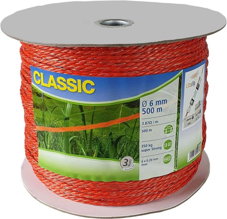Linka CLASSIC 500 m, 6 mm, pomarańczowa