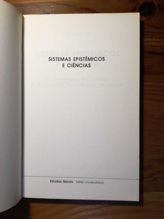 Sistemas Epistémicos e Ciências - Ana Luísa Janeira (Com dedicatória)