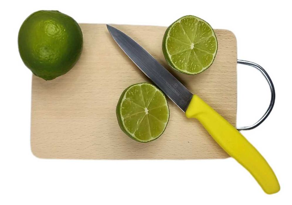 Deska kuchenna, taca 18X12 cm, metalowy uchwyt