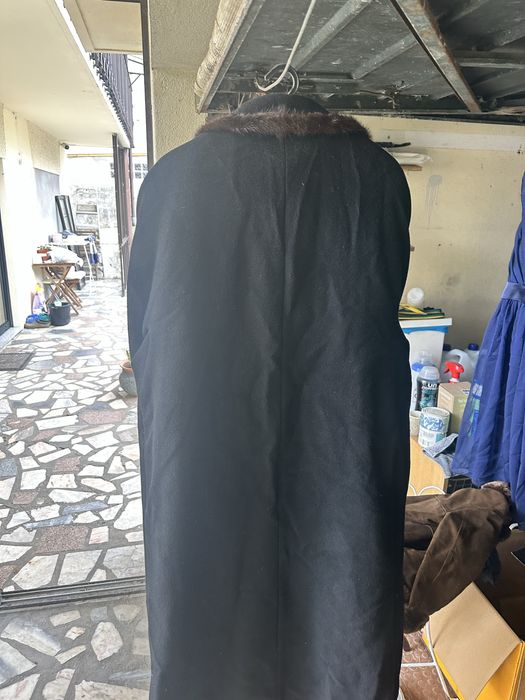 Casaco fazenda com rebordos em vison