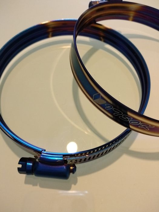 Abraçadeiras Inox Azul Titânio