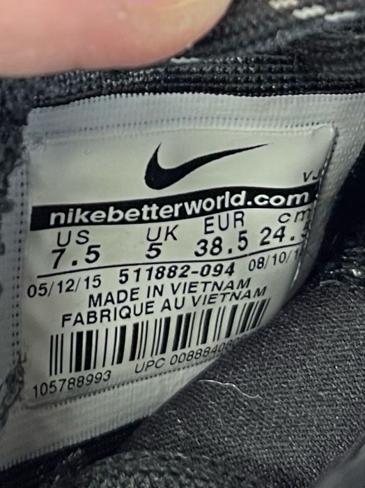 Nike Roshe Run кроссовки 38 размер спортивные черные
