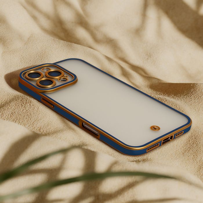 Nakładka Silky Gold do iPhone 14 6,1" niebieska