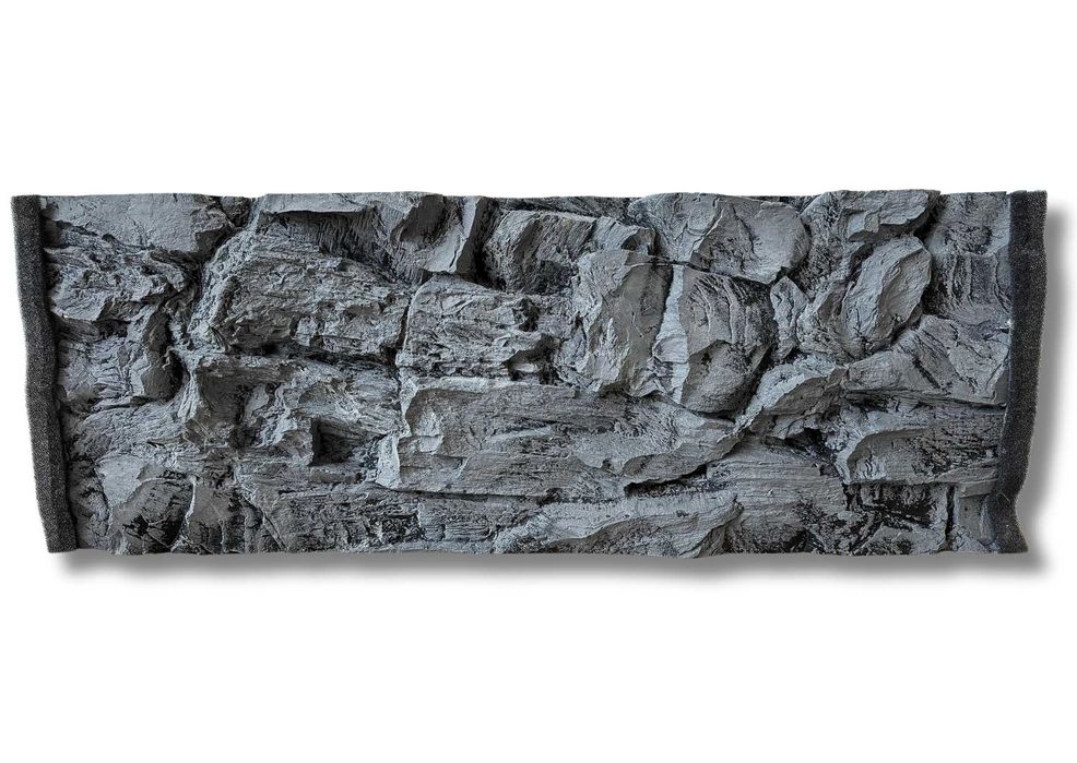 Tło Strukturalne do akwarium SKAŁA SZARA 100x40 cm.