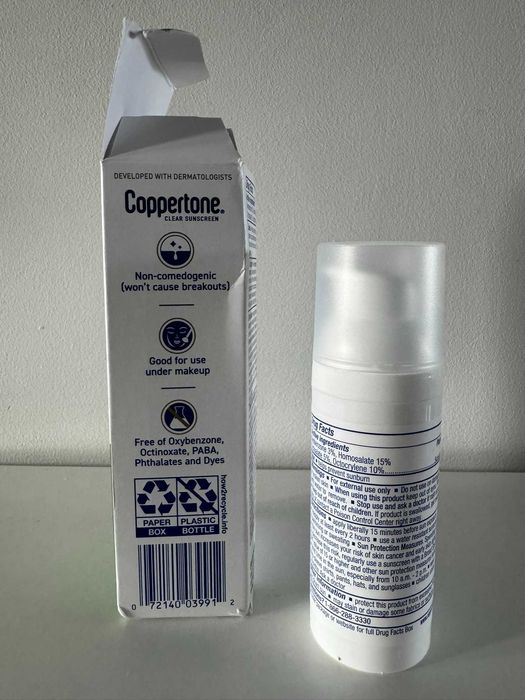 Lekka emulsja przeciwsłoneczna do twarzy + bakuchiol Coppertone SPF60+