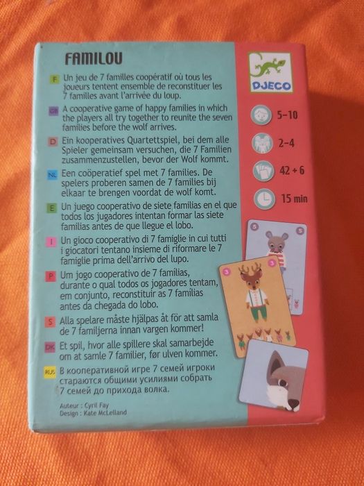 Familou Djeco jogo cartas