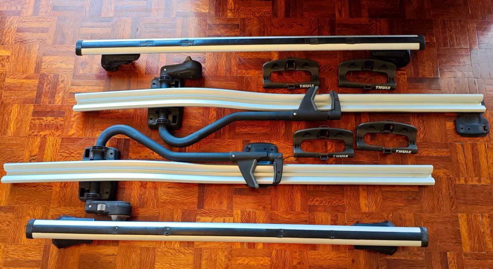 Conjunto Thule*2x suporte Proride 591+barras tejadilho Evo 7104