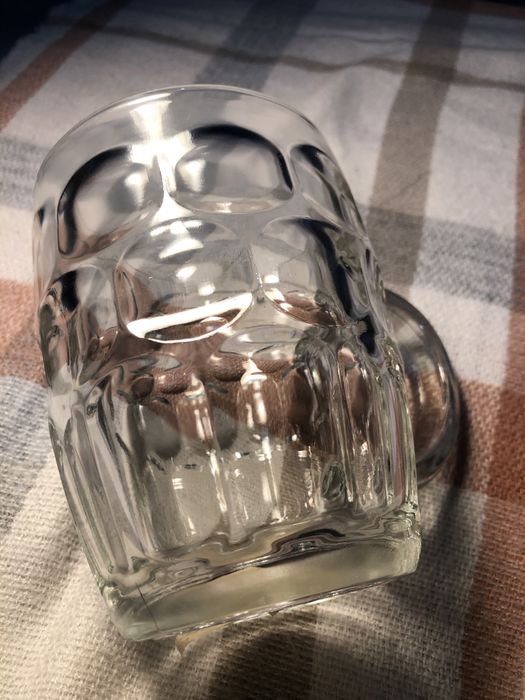 Szklany kufel z uchem, nowy kubek 0,5l Florentyna grube szkło do piwa